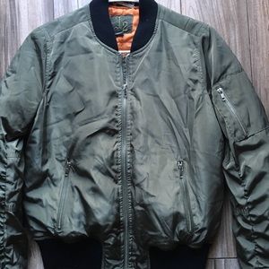 a bomber jacket